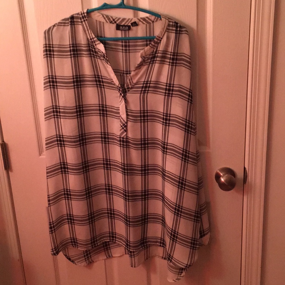 checkered, loose shirt